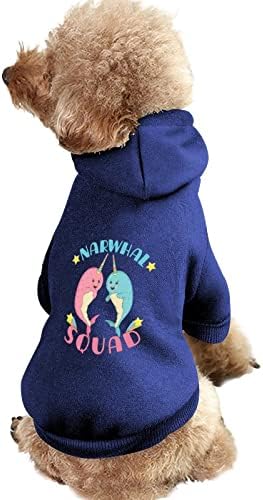 Narwhal Kadro Köpek Giysileri Kış Pet Hoodies Yumuşak ve Sıcak Köpek Tişörtü Küçük Orta Köpekler için