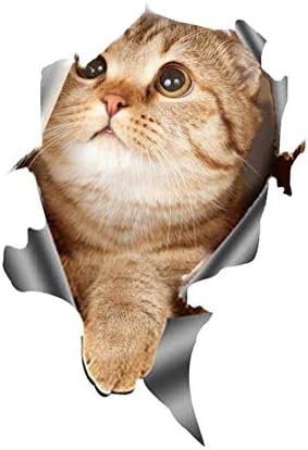 3D Kedi Çıkartmalar-Kedi Araba Pencere ve Tampon Sticker-Kitty Kedi Sticker için Duvar Buzdolabı - Perakende Paketlenmiş