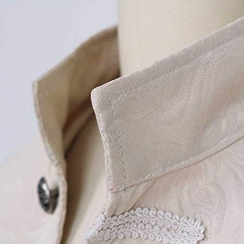 NIUQI Erkekler Kış Sıcak Vintage Tailcoat Ceket Palto Dış Giyim Dekor Düğmeleri Ceket