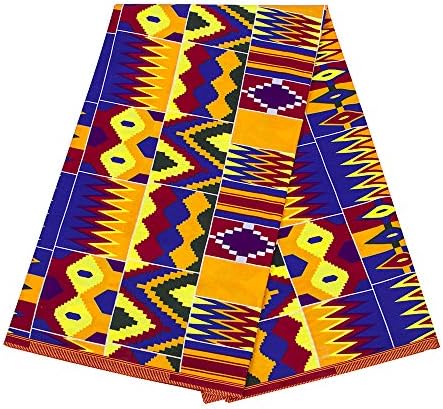 6 Yards Afrika Batik Kumaş %100 % Pamuk Moda Soyut Geometrik Desen Giyim Yapmak için DIY El Sanatları