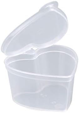 COHEALİ Plastik saklama Kutuları Aperatif kutu konteyner Kapaklı 25 Adet Kalp Şekli Şeffaf Saklama Kutuları Kapaklı