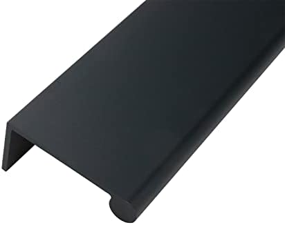 Bitray Parmak Kenar Çekme Modern Stil Mat Siyah Gizli Sekme Çeker 3.8 Delik Mesafesi dolap kolları-6 ADET