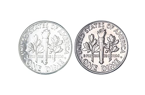 1959 D & 1977 D Roosevelt Kuruş 10C Banka Mücevher Nadir Süper Detay Albümü Sınırlı ABD 2 Sikke Seti 90 % Gümüş Parlak