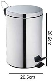 SXNBH Yeni 1 adet 5L Çöp kutusu Paslanmaz Çelik Adım Pedalı çöp tenekesi Büyük Kapasiteli Mutfak Banyo için