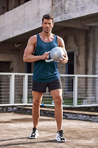 COOFANDY erkek 3 Paket spor kolsuz tişört Tops Y-Geri Egzersiz Kas Tee Eğitim Vücut Geliştirme Fitness Kolsuz T Shirt
