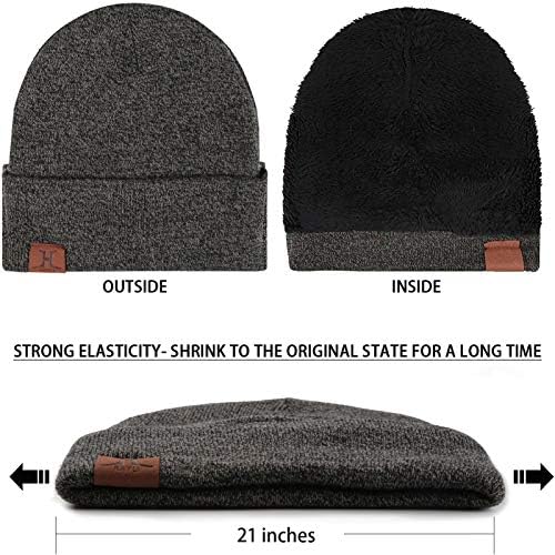 Kış Sıcak Bere Şapka Dokunmatik Eldiven Seti, Yumuşak Kafatası Kap Eldiven Seti Erkekler ve Kadınlar için Sıcak Örgü