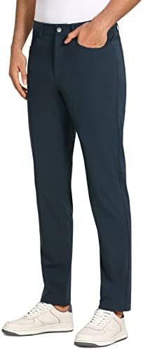 CRZ YOGA erkek Tüm Gün Konfor Golf Pantolon 5-Pocket-30 / 32 Hızlı Kuru Hafif Rahat İş Streç Pantolon
