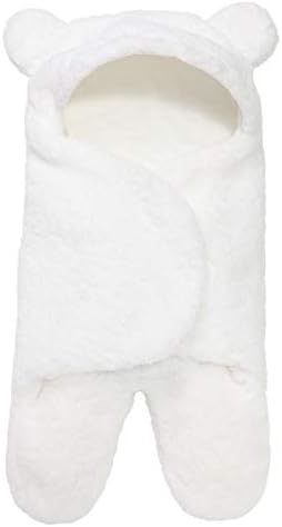NA Bebek Bölünmüş Uyku Tulumu Bebek Arabası Sıcak Peluş Battaniye çocuk Anti Tekme Yorgan 大号 65 * 71cm Beyaz