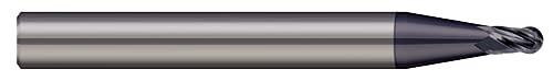 Mikro 100 BEFM-020-250K Bilyalı uçlu Değirmen, 2 mm Kesici Çapı, 2,5 mm LOC, 2 Fl, 3 mm Şaft Çapı, 37,5 mm OAL, NACRO