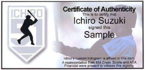 Ichiro Suzuki İmzalı Resmi 2009 WBC Dünya Beyzbol Klasik Logo Beyzbol Seattle Mariners 09 Şampiyon IS Holo Hisse