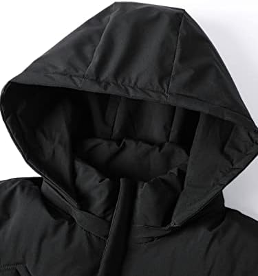 Erkekler için Ceketler Erkekler Zip Detay Kapşonlu Kirpi Ceket (Renk: Siyah, Boyut: X-Large)