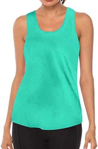 Lookatool Bayan Egzersiz O Boyun Kolsuz Nefes Backless Yoga Tankı Üstleri Gömlek Kadın Camiş T Shirt