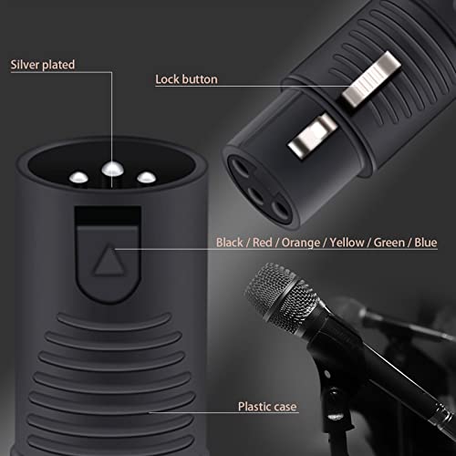 RFXCOM 3PİN X L R Tel Bağlayıcı Erkek / Dişi Fiş Plastik Kabuk Mikrofon Hoparlör XLR Jack 6 Renkler 1 Adet (renk
