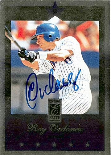 İmza Deposu 586688 Rey Ordonez İmzalı Beyzbol Kartı-New York Mets 1997 Donruss Elite-No. 59