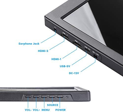 SunFounder Ahududu Pi Ekran 13.3 İnç IPS Taşınabilir 2 HDMI Monitör 1920x1080 oyun monitörü için Ps4 Ahududu Pi wii