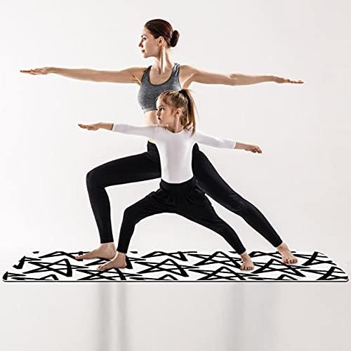 NDKMEHFOJ El Beraberlik Siyah Beyaz Yıldız Desen Katlanır Jimnastik Mat Yoga Mat Pad Kaymaz Kaybetmek Ağırlık Su