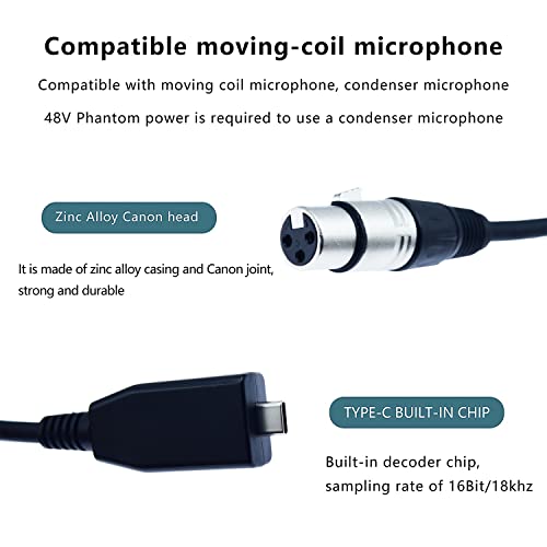 mikrofon XLR Dişi USB c Tipi-c Kablo Mikrofon Tipi C Erkek Bağlantı Stüdyo Ses Kablosu Google Pixel Samsung Galaxy
