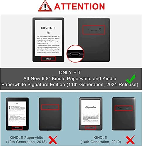 Kindle Paperwhite için Kılıf standı, Premium Dayanıklı Kumaş Kapak El Kayışı ile, sadece 6.8 inç Paperwhite 11th
