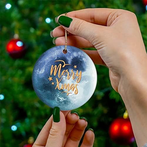 Cheyan Evren ve Gezegenler Noel Süs, Noel Ağacı Süsleme için Noel Ev Dekor Uzay Meraklısı Porselen Süs Noel Asılı