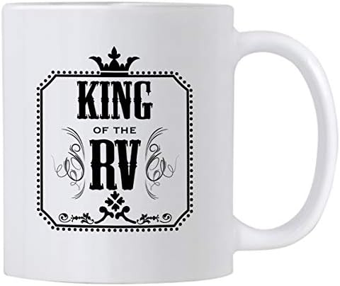 RV Seramik 11 oz Kupa Casitika Kralı. Kampçınız için harika Benzersiz Eşyalar. Baba veya erkek arkadaş için hediye