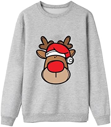 DIYAGO Tatil Aile Eşleştirme T-Shirt, Noel Eşleştirme Uzun Kollu Crewneck Annem ve ben Komik Kazak Tişörtü Tops
