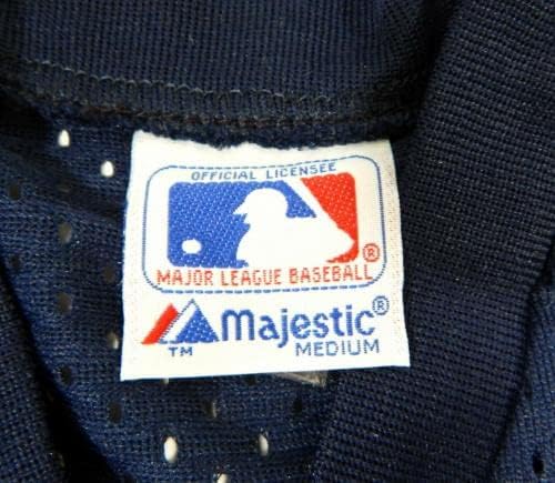 1983-90 California Angels Boş Oyun Yayınlandı Mavi Forma Vuruş Uygulaması M 743 - Oyun Kullanılmış MLB Formaları