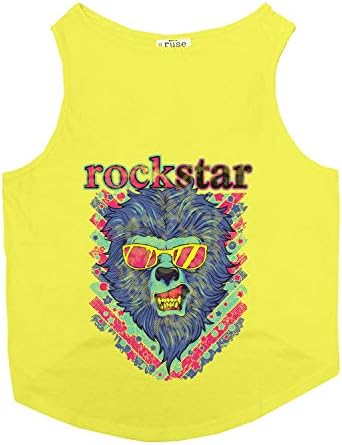 Ruse-Yaz Köpek T-Shirt Rockstar Bel Baskılı Evcil Yuvarlak Boyun Kolsuz Yelek Tankı/Tees/Giyim / Köpekler için Giysi