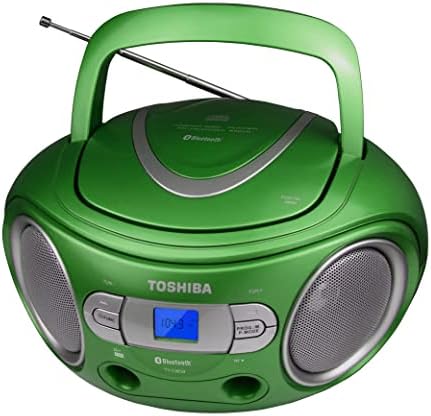 Toshiba TY-CWS9 (G) AM/FM Stereo ve Aux Girişli Taşınabilir CD Bluetooth Boombox, Metalik Yeşil
