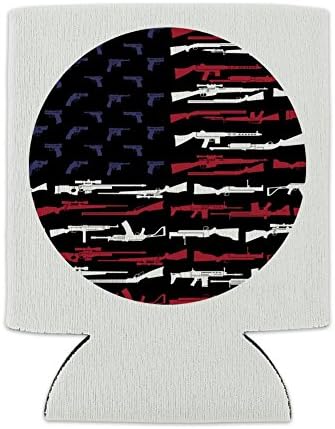 Amerikan Silah Bayrağı ABD İkinci 2nd Değişiklik Can Soğutucu İçecek Kol Hugger Katlanabilir İzolatör İçecek Yalıtımlı