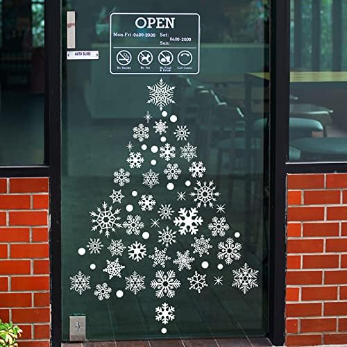 9 ADET Noel Elektrostatik Kar Tanesi Çıkartmaları PET Mavi Alt Kağıt Duvar Çıkartmaları Noel Kar Tanesi pencere camı
